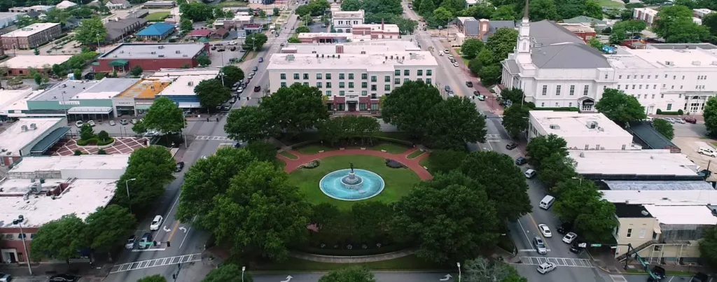 City of LaGrange Georgia Drone View in Day Light