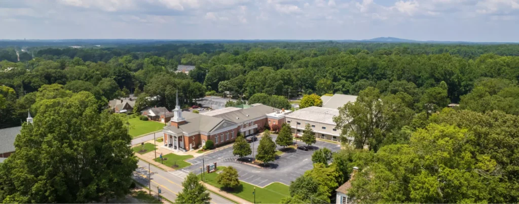 First Baptist Church Powder Springs GA Drone View