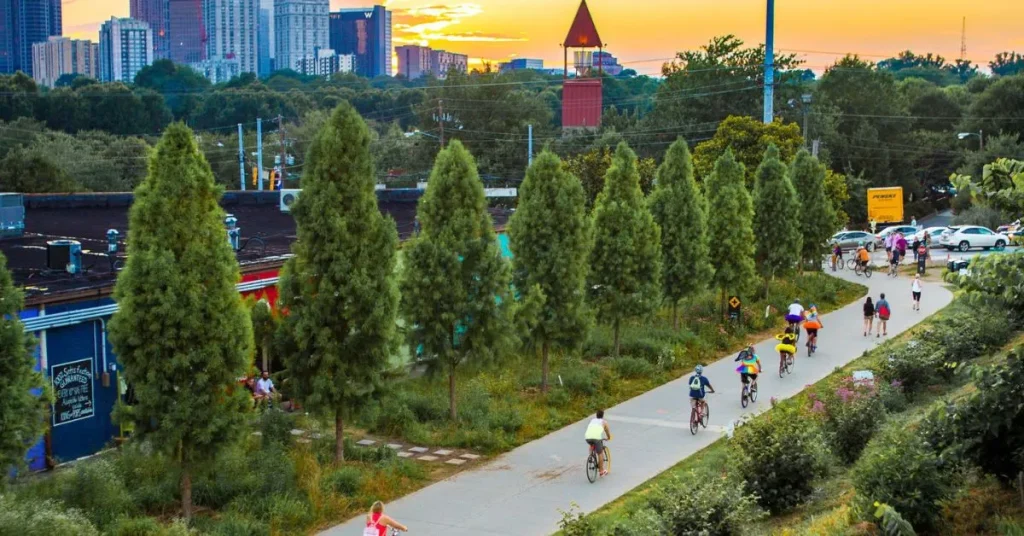 People walk on Atlanta BeltLine