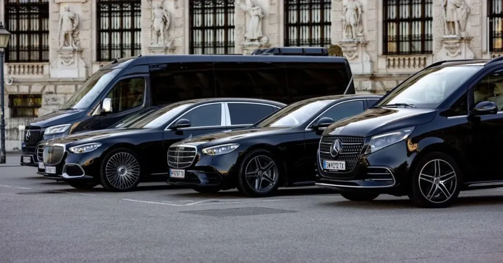 Fleet of luxury vehicles for airport, wedding, and corporate travel from Athens Limo Service in Athens, Georgia.